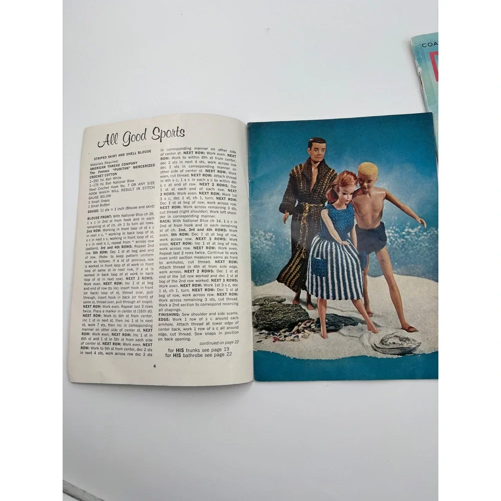 Vintage 1964 Barbie Ken Doll Clothes Pattern Book No 151 Star Book 192 Craft Lot